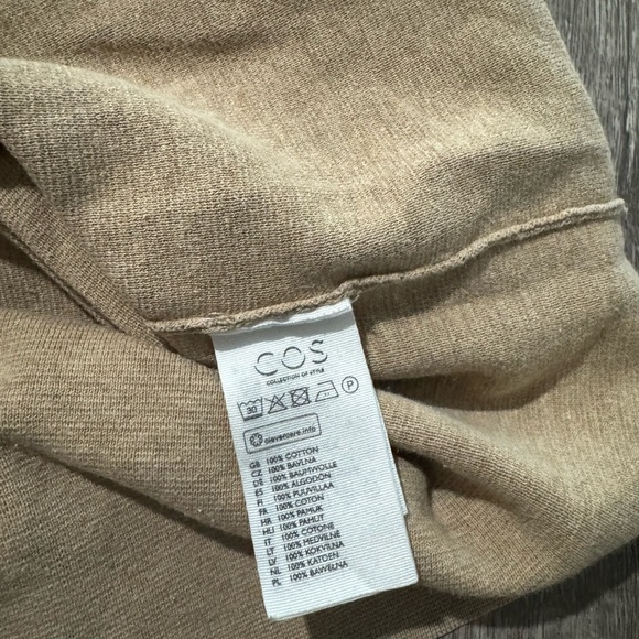 COS women’s tan 100% cotton top S - Picture 4 of 6